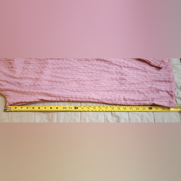 Women’s Summer Pink  Pants And Crop Top Set Small Ruffles High Rise Pants F40 - Picture 6 of 11